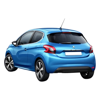 Peugeot 208 blu sticker