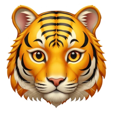 Gold tiger holding a sun ☀️🐯 sticker