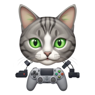 cat homme-avec-manette-ps4 sticker