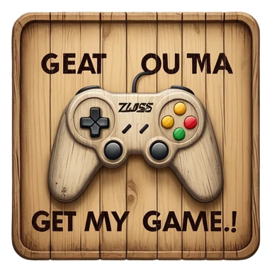 Sign saying "Get outta my game"!! sticker