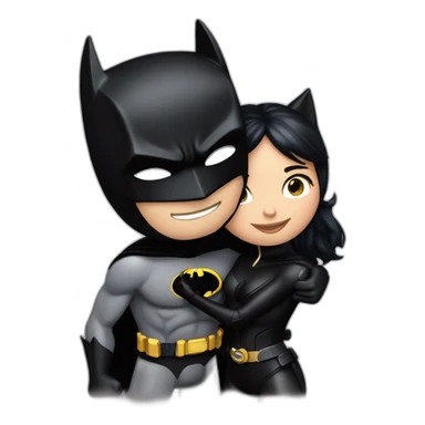 batman and catwoman hugging sticker