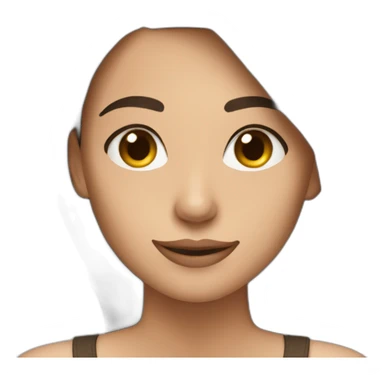 Beautiful brunette woman slyly smiling sticker