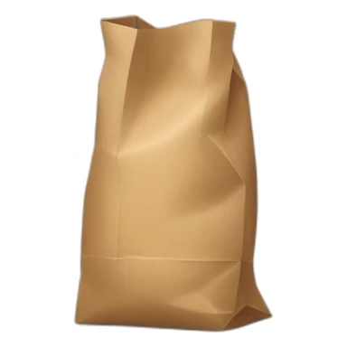 a full length person hiding their head in a paper bag sticker