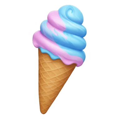 pink and blue ice cream swirl sticker