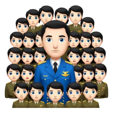 Dictator with 20 kids blue eyed and black hair like a dictator  sticker