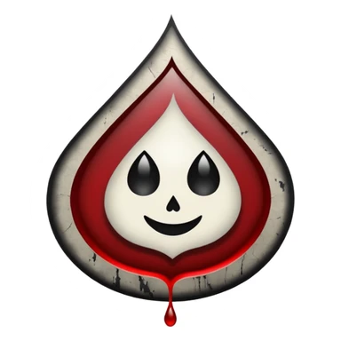 Minimalist emoji-style sticker of a gothic paper with “your soul” in blackletter, desaturated blood drop as signature, grayscale ink and parchment texture



 sticker