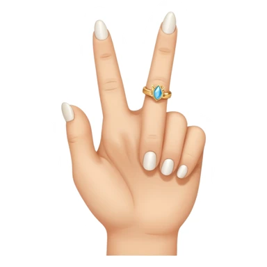 Doigt d’honneur avec une bague sticker