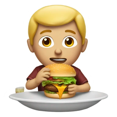 elon eating burger sticker