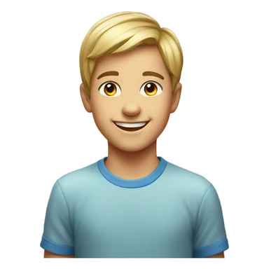 smiling boy portrait indoors sticker