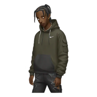 Travis scott with nike clothes sticker