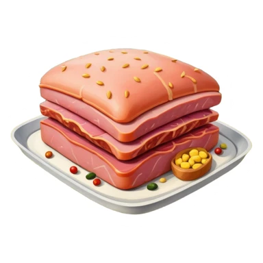 rembrandt painting a spam meat landscape  sticker