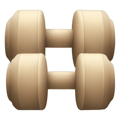 beige dumbbells sticker