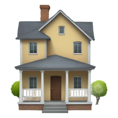 house with roof separated from rest of building and levitating on air sticker