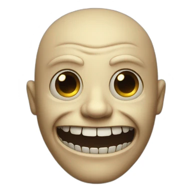 Scary creepy smile man sticker