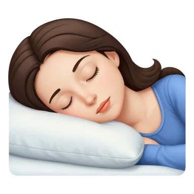 Brunette girl sleeping no background sticker