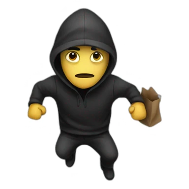 a thief stealing sticker