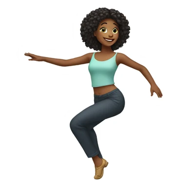 Dancing girl sticker
