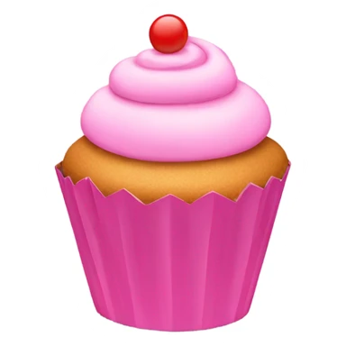 Pink cupcake.ribbon on the top sticker