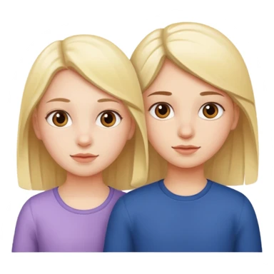 Girl with her cousin  sticker