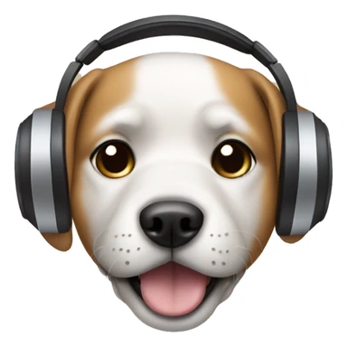 dog weaing headphone sticker