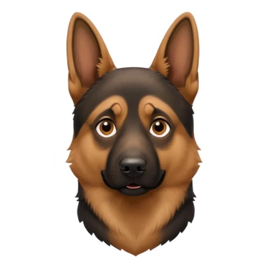 A German shepherd looking confused sticker