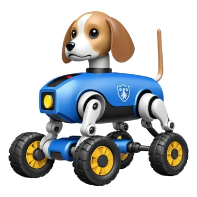 Boston dynamics police robotic beagle Sherlock robodog with off-road wheels  sticker