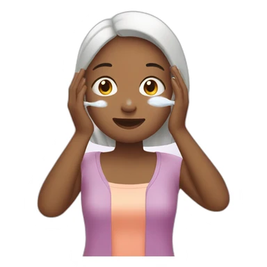 girl washing her face sticker