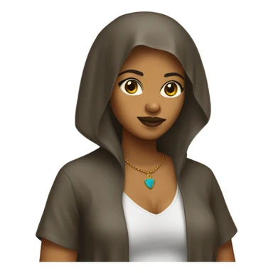 Caramel Christian Afro Latina veiled chola woman  sticker