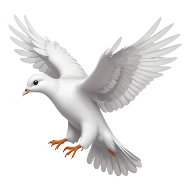 white pigeon flying from top sticker