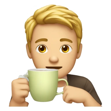 emoji sideeying drinking tea sticker