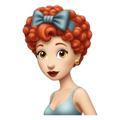 Betty boop redhead sticker