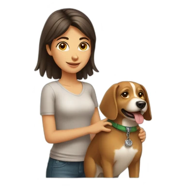 bulgarian girl with a dog sticker
