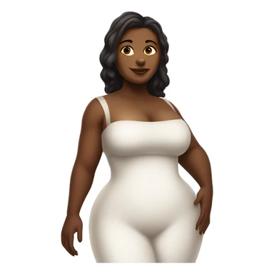 single Slim-Thicc white woman posing (hourglass figure) sticker