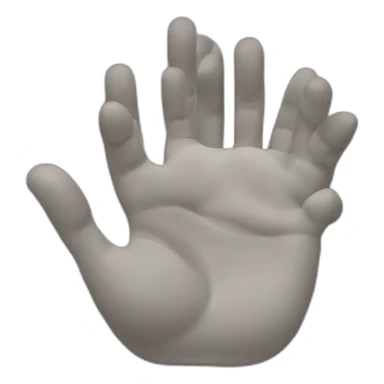 Deux main inversé l’une et l’autre de sens avec le pouce droit et l’index et le majeur vers le haut sticker