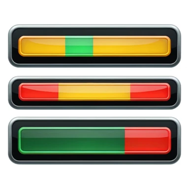 Video game health bar indicator sticker
