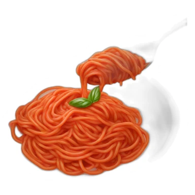 tomato sauce spaghetti in a flat dish sticker