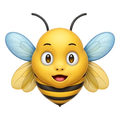 A emoji face farting a bee sticker