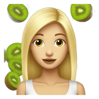 Blonde girl with kiwis sticker