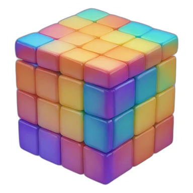 a magic cube with the classic colors sticker