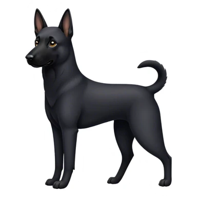 Black Belgian malinois sticker