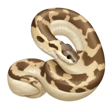 Cream and light brown ball python sticker