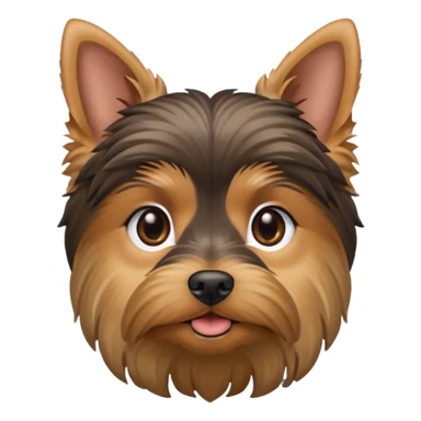 a Yorkshire Terrier face. sticker