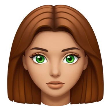 Kendal Jenner with green eyes and brown hair and Carmel skin  sticker