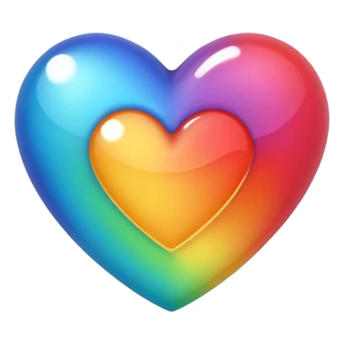 Cœur multicolore sticker