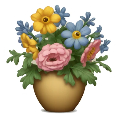Vintage flowers sticker
