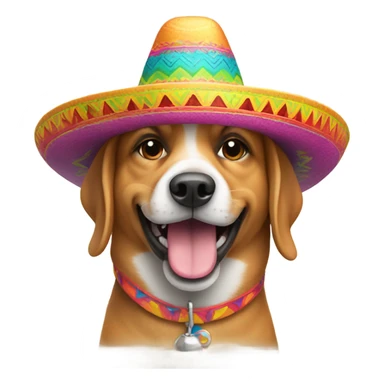 Dog with sombrero  sticker