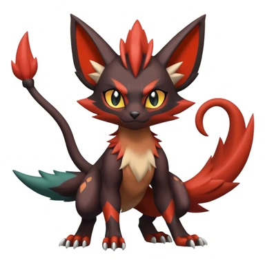 Noivern-Litten-Zorua full bod sticker