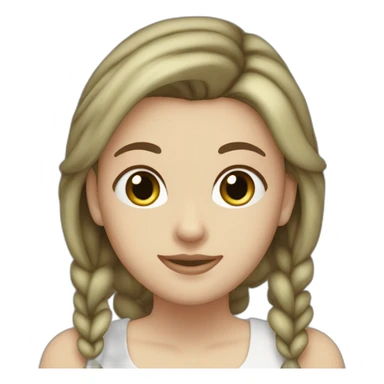 lesbian couple (1st white girl  green eyes and brown hairs with a fish face. 2nd white girl  with blue hair,ponytail sticker