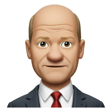 Olaf Scholz photorealistic shrugs sticker