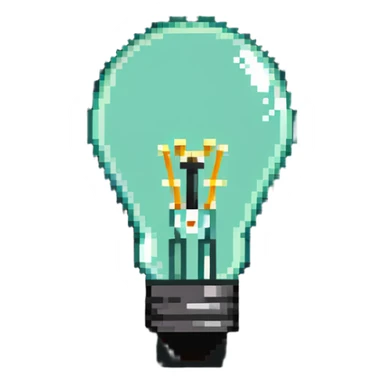glowing incandescent light bulb sticker